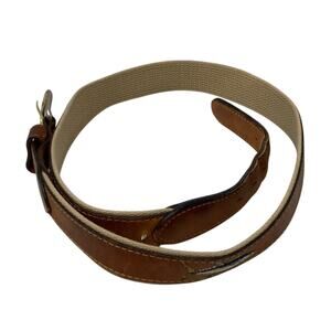 Zep-Pro Men's 36 Tan Embroidered Tuna Fish Nubuck Leather Belt USA Made G6-24